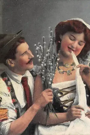 Fantasie Vintage Jager en liefje op schoot HC38750 Szybka dostawa