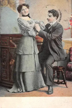 Fantasie Vintage Verliefd paar 1908 HC38736 Darmowa dostawa