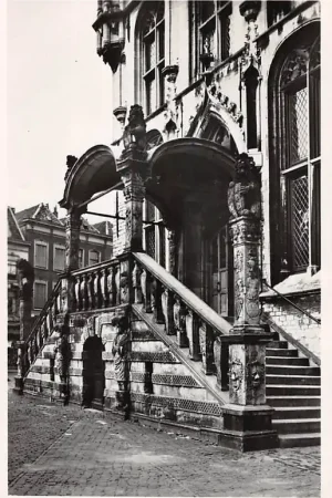 Gouda Markt Bordes van het Raadhuis 1946 HC38381 Kup teraz
