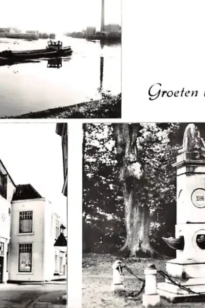 Zwrot pieniędzy Gouda Groeten uit met Tolhuis Hollandsche IJssel en Houtmans monument HC38369