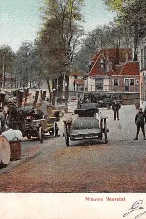 Wyprzedaż Gouda Nieuwe Veerstal 1900 Tolhuis Aanlegplaats Stoomboot dienst Gouda - Rotterdam Binnenvaart schepen HC38245