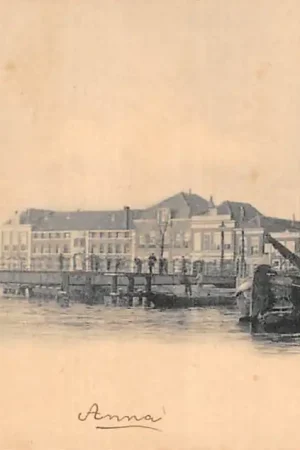 Gouda Kattensingel Kleiwegbrug 1903 Binnenvaart schepen Vivat No. 407 HC38036 Bezpieczna płatność