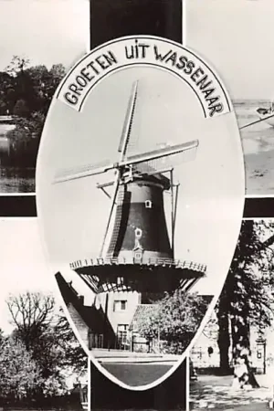 Ekspresowa dostawa Wassenaar Groeten uit 1970 Kasteel Molen Strand Kerk en Dorpspomp 's-Gravenhage HC38005