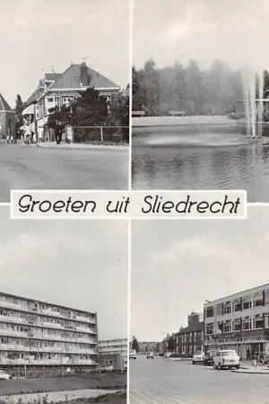 Sliedrecht Groeten uit 1971 Kerkstraat Burg. Feitsmapark Flat Merelnest Burg. WinklerpleinHC37918 Kup teraz