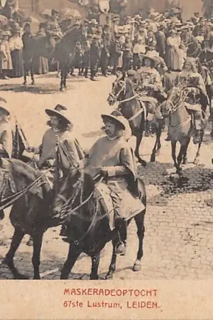 Ekspresowa dostawa Leiden Maskeradeoptocht Ruiters te paard 67ste Lustrum HC37792