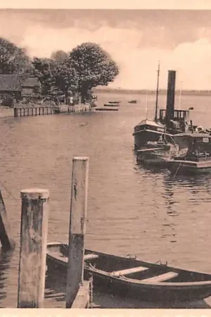 Sliedrecht Invaart Middendiep 1951 Sleepboot Binnenvaart schepen Scheepvaart HC37698 Oryginalny