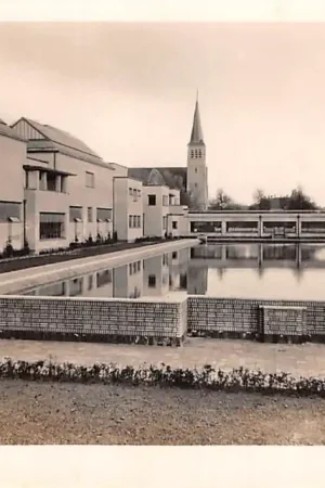 's-Gravenhage Gemeentemuseum Voorgevel met vijver Fotokaart Julius Oppenheim 1936 HC37663 Oferta