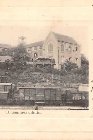 Wysoka jakość Arnhem Diaconessenhuis Rangeerterrein station met wagons 1905 Spoorwegen Treinen HC37215