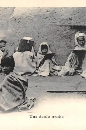 Algerije Alger Une ecole araba 1900 Kind Afrika HC37309 Oryginalny