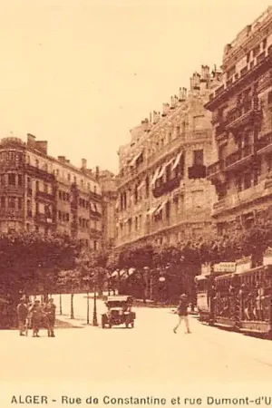 Algerije Alger Rue de Constantine et Rue Dumont-d'Urville Tram Afrika HC37308 Szybka dostawa