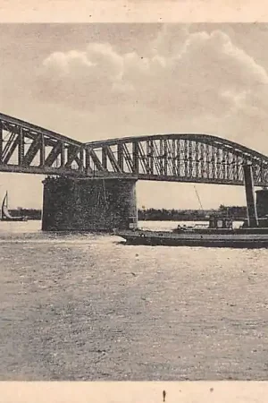 Sliedrecht Spoorbrug Sleepboot met sleep 1921 Binnenvaart schepen Scheepvaart Spoorwegen HC37043 Oferta limitowana