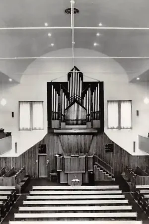 Sliedrecht Interieur Chr. gereformeerde Kerk Centrum met orgel en preekstoel HC37008 Darmowa dostawa