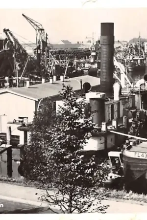 Szybka dostawa Sliedrecht De Sliedrechtse Haven 1958 Binnenvaart schepen Baggermolen Scheepvaart HC36666