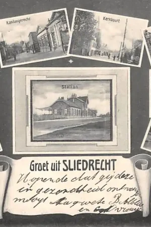 Sliedrecht Groet uit 1905 Station Stationsweg Spoorbrug Kantongerecht Kerkbuurt Tolsteeg Benedenveer HC36608 Rabat