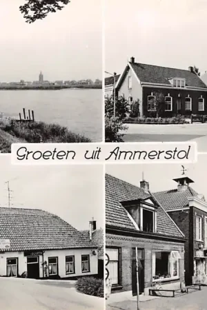 Ammerstol Groeten uit 1968 Lek Kerkplein Lekdijk Gemeentehuis Krimpenerwaard HC36437 Popularny