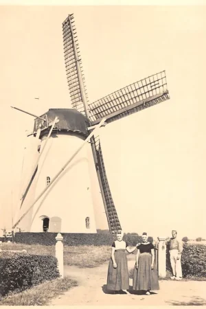 Biggekerke Walcheren Korenmolen Bovenkruier Grondzeiler 5 centskaart Molen HC36293 Darmowa dostawa