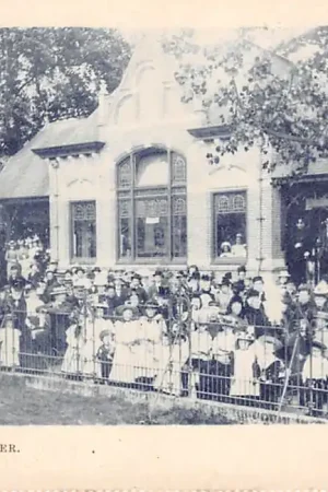 Szybka dostawa Haarlem Haarlemmer Staalwater Wilhelminabron De Drinkhal met volk 1900 HC35683