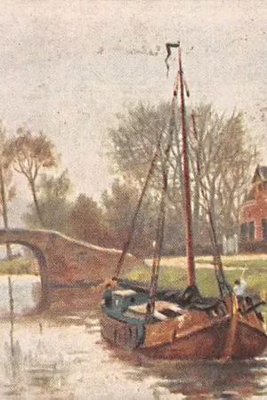 Fantasie Vintage Illustrator Gerstenhauer Reclame A.L.J. v.d. Veer Lange Tiendeweg 3 Gouda Heeren- en Kinderkleeding HC35613 Ekspresowa dostawa