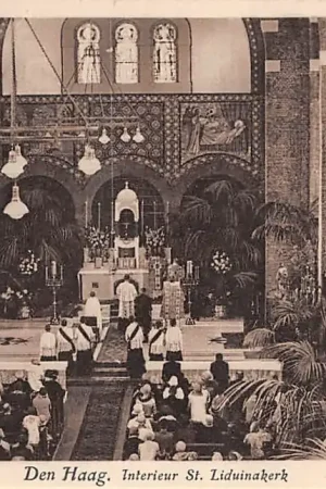 Autentyczny 's-Gravenhage Schenkkade Interieur St. Liduina kerk HC35583