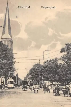 Bezpieczna płatność Arnhem Velperplein met tram 1914 HC35417