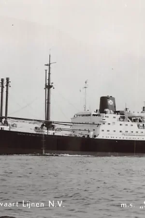 Scheepvaart Kon. Java-China-Paketvaart Lijnen m.s. Straat Singapore Amsterdam Schepen HC35387 Szybka dostawa