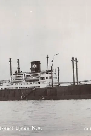 Scheepvaart Kon. Java-China-Paketvaart Lijnen m.s. Straat Soenda Amsterdam Schepen HC35384 Wyprzedaż