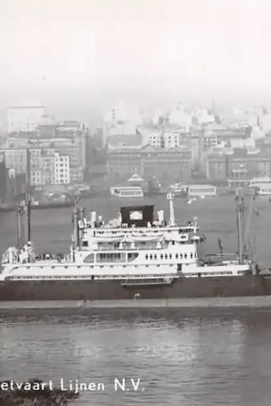 Autentyczny Scheepvaart Kon. Java-China-Paketvaart Lijnen m.s. Straat Banka Amsterdam Schepen HC35382