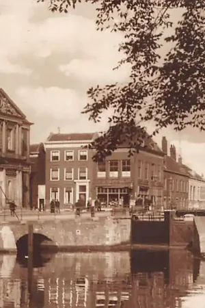 Schiedam Beursgebouw en sluis 1929 HC35253 Wyprzedaż
