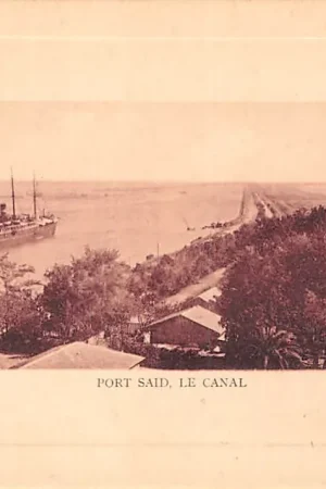 Egypte Port Said Le Canal met schip Scheepvaart Schepen Egypt Afrika HC35033 Ostatnia szansa