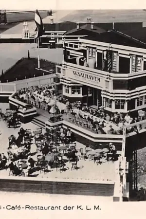 Tylko dziś Rotterdam Vliegveld Waalhaven Hotel Café Restaurant der K.L.M. KLM Luchtfoto Luchtvaart Vliegtuigen HC35198