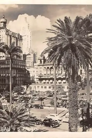 Brazilië Brasil S\\u00e3o Paulo Vale do Anhangabau Fotokaart Zuid-Amerika HC35130 Niska cena