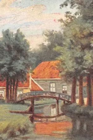 Fantasie Vintage Dorpsgezicht Illustrator J. Gerstenhauer HC34500 Tylko dziś