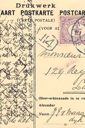 Wyprzedaż Koog aan de Zaan Reclame Francken's Cacao & Chocolade 1912 Portret Willem de Vijfde van Oranje Koningshuis HC33939