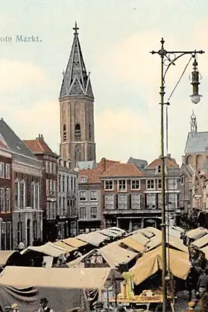 Szybka dostawa 's-Gravenhage Gezicht op de Groote Markt 1908 Marktdag en kramen HC33911
