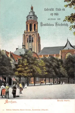 Arnhem Groote Markt Reclame Gebruikt thuis en op reis altijd Dentifrices Friederich HC33849 Premium
