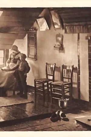 Bunschoten Binnenhuisje Moeder en kind 1914 HC33453 Ostatnia szansa