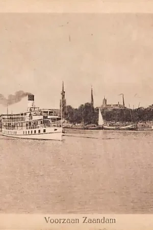 Zaandam Voorzaan met stoomschip Schepen Scheepvaart HC32965 Szybka dostawa