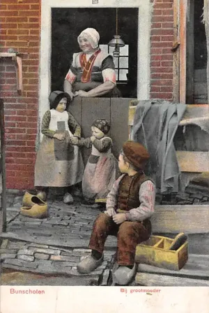 Wyprzedaż Bunschoten Spakenburg Bij Grootmoeder Klderdracht Kind 1900 HC32246