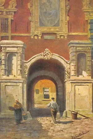 Fantasie Vintage Stadspoort Reclame C. Schilte & Co. In koffie en Thee, Delft Illustrator J. Gerstenhauer HC32149 Oferta