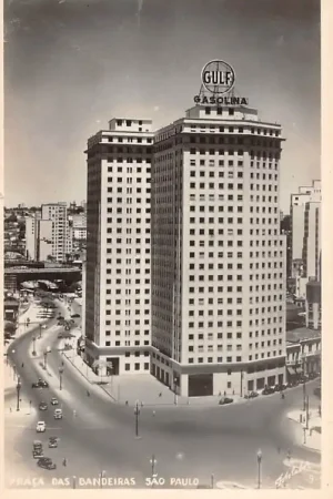 Brazilië Brasil S\\u00e3o Paulo Praca das Bandeiras Reclame GULF Olina Fotokaart Zuid-Amerika HC32079 Oferta limitowana