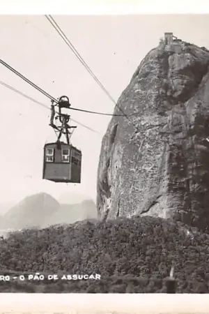 Brazilië Brasil Rio de Janeiro O Pao de Assucar Kabelbaan Fotokaart Zuid-Amerika HC31991 Nowość