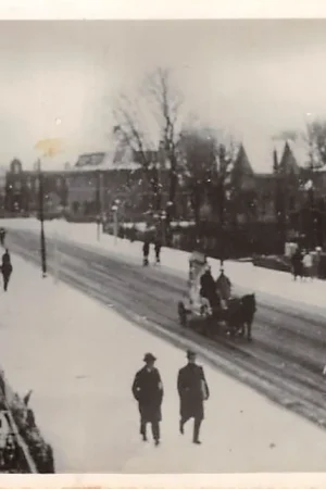 Wyprzedaż Rotterdam Hillegersberg Straatweg in de sneeuw Type fotokaart HC31353