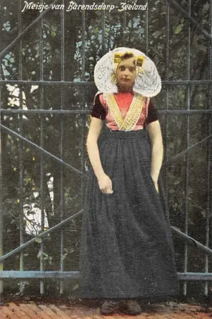 Autentyczny Zeeland Meisje van Barendsdorp in klederdracht HC31312