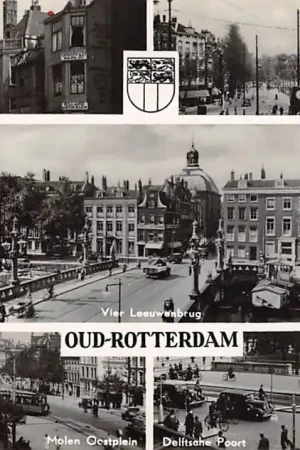 Szybka dostawa Rotterdam Toesteiger Molen Oostplein Kijkje op de Blaak Delftsche Poort Vier Leeuwenbrug Tram HC31252