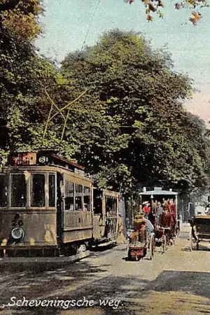 's-Gravenhage Scheveningsche weg 1906 HTM Tram 26 Lijn 8 Melkboer met de Koperen Kan HC31158 Oferta limitowana