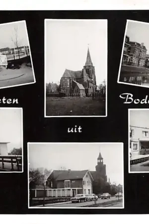 Wysoka jakość Bodegraven Groeten uit 1962 Kartingbaan Station R.K. Kerk Brug Rijn HC30634