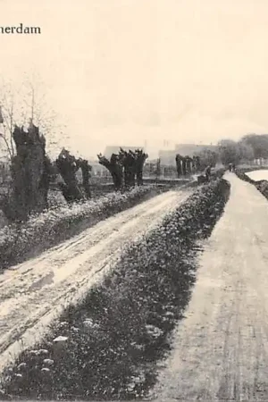 Zwammerdam Rijn met binnenvaart schip Bodegraven 1911 HC29728 Ekspresowa dostawa