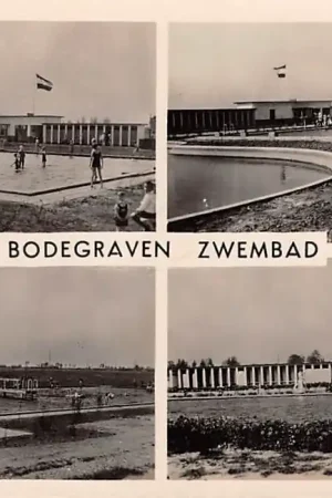 Bodegraven Zwembad 1949 Proefdruk met rood stempel Firma JosPe uit Arnhem HC29693 Oferta limitowana