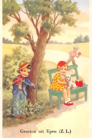 Tylko dziś Epen (LB) Groeten uit 1956 Fantasie Vintage Kind HC29606