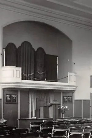 Gouda Keizerstraat 2 Interieur Remonstrants Gereformeerde Gemeente Orgel Type fotokaart HC29588 Niska cena